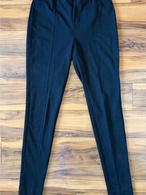 J. Jill Black Ponte Pull On Leggings size M tall